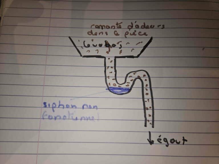 SARL Le Pelet - schéma siphon non fonctionnel